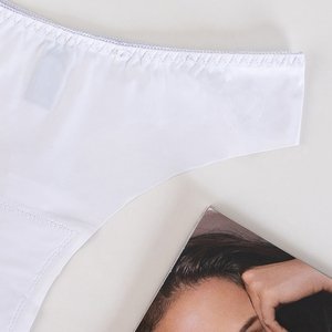 Dámské bílé hladké tanga - spodní prádlo