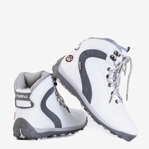 Dámské bílé izolované sněhové boty od Alfreda - Obuv