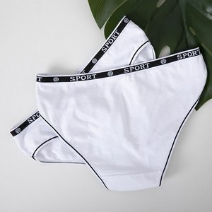 Dámské bílé kalhotky 2 / balení - spodní prádlo