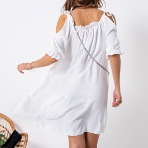 Dámské bílé krátké šaty - Oblečení
