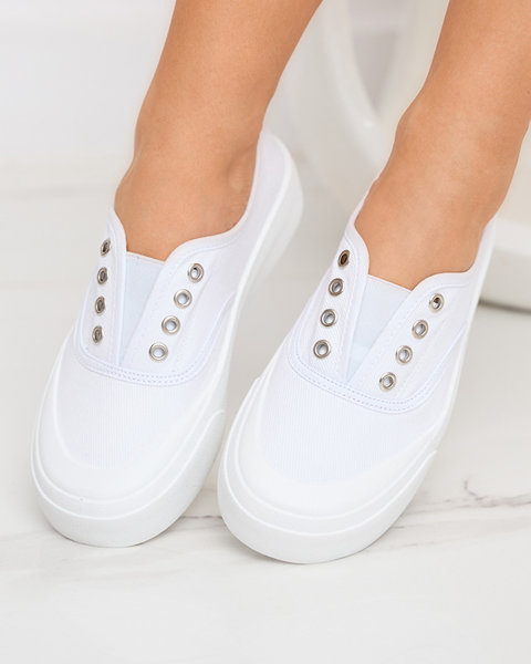 Dámské bílé tenisky se silnější podrážkou Askol- Shoes