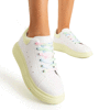 Dámské bílé tenisky se zelenými vložkami Ceres - Footwear