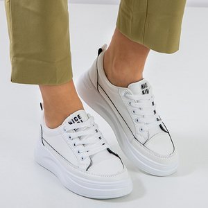 Dámské bílé tenisky z ekologické kůže od Metrodora - Footwear