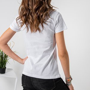 Dámské bílé tričko s potiskem - Oblečení