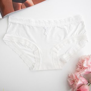 Dámské bílé třpytivé kalhotky - spodní prádlo