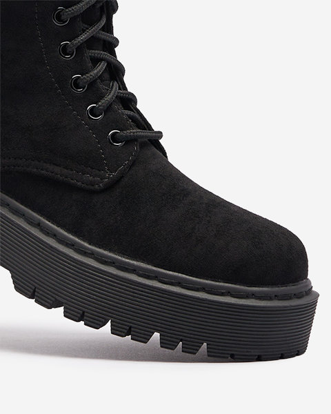 Dámské boty bagger z ekokůže v černé barvě Fefillo- Obuv