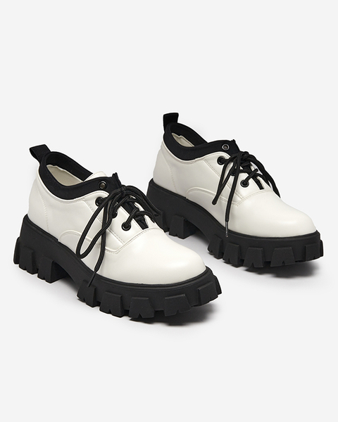 Dámské boty z ekokůže v bílé barvě Ozud-Footwear