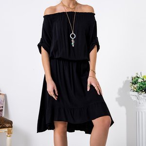Dámské černé asymetrické šaty a'la spanish - Oblečení