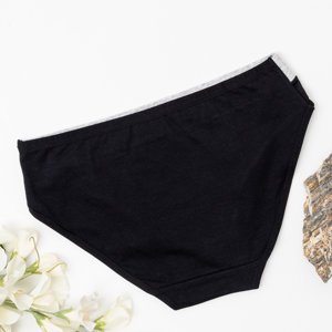 Dámské černé bavlněné kalhotky - spodní prádlo