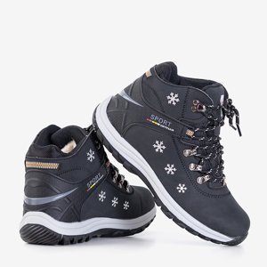 Dámské černé izolované sněhové boty s ozdobami Aliza - Obuv