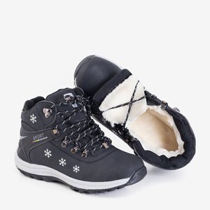 Dámské černé izolované sněhové boty s ozdobami Aliza - Obuv