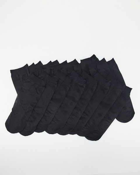 Dámské černé kotníkové ponožky 10 / bal - Spodní prádlo