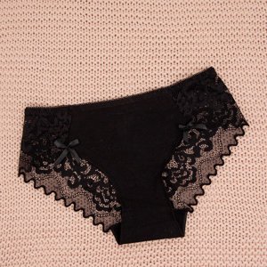 Dámské černé krajkové kalhotky - spodní prádlo