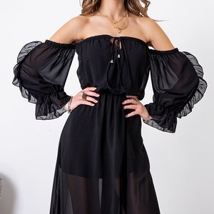 Dámské černé maxi šaty - Oblečení