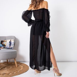 Dámské černé maxi šaty - Oblečení