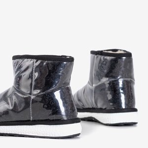 Dámské černé sněhové boty s kožešinou Shon - obuv
