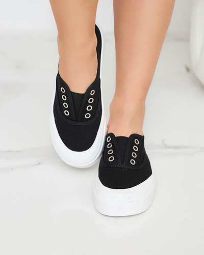 Dámské černé tenisky se silnější podrážkou Askol- Shoes