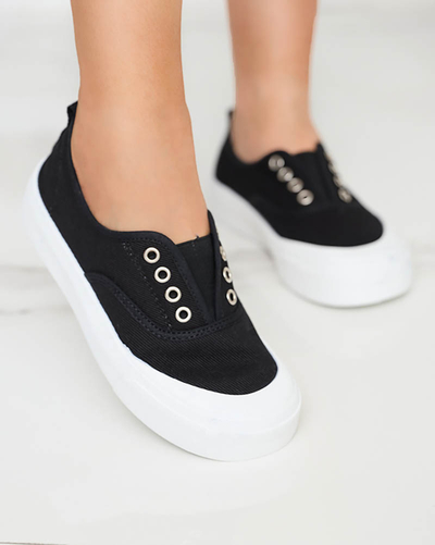 Dámské černé tenisky se silnější podrážkou Askol- Shoes