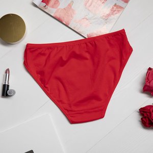Dámské červené bavlněné kalhotky PLUS SIZE - Spodní prádlo