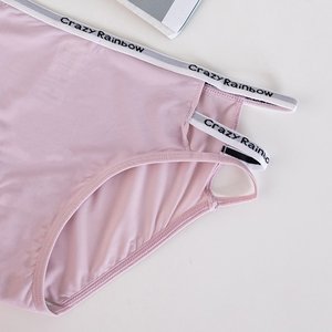 Dámské fialové kalhotky s nápisy - Spodní prádlo