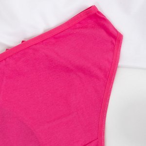 Dámské fuchsiové kalhotky s krajkou - Spodní prádlo