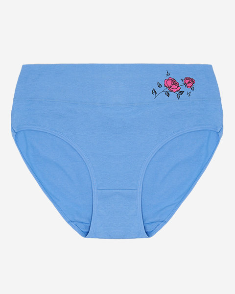 Dámské kalhotky s modrým potiskem PLUS SIZE - Spodní prádlo