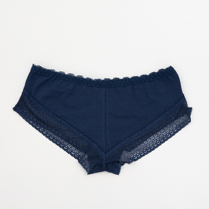 Dámské kalhotky v tmavě modré krajce - Spodní prádlo