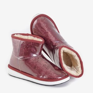 Dámské kaštanové sněhové boty s kožešinou Shon - obuv