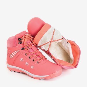 Dámské korálové sněhové boty se sněhovými vločkami Sniesavo - obuv
