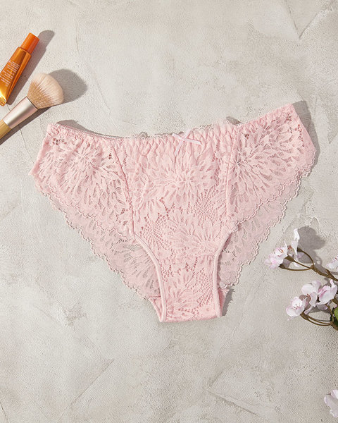 Dámské krajkové kalhotky v růžové barvě- Spodní prádlo
