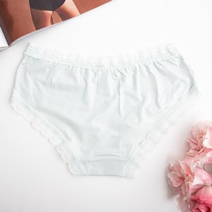 Dámské mentolové lesklé kalhotky - Spodní prádlo
