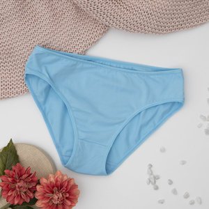 Dámské modré bavlněné kalhotky PLUS SIZE - Spodní prádlo