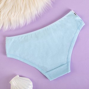 Dámské modré bavlněné kalhotky - spodní prádlo
