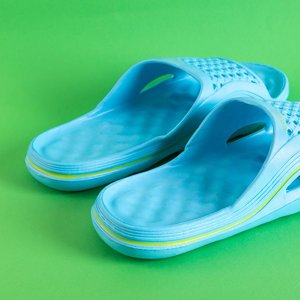 Dámské modré gumové pantofle do bazénu Sunilino - obuv