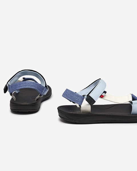 Dámské modré látkové sandály Ojo- Footwear