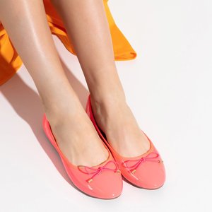 Dámské neonově růžové lakované baleríny Suzzi - boty