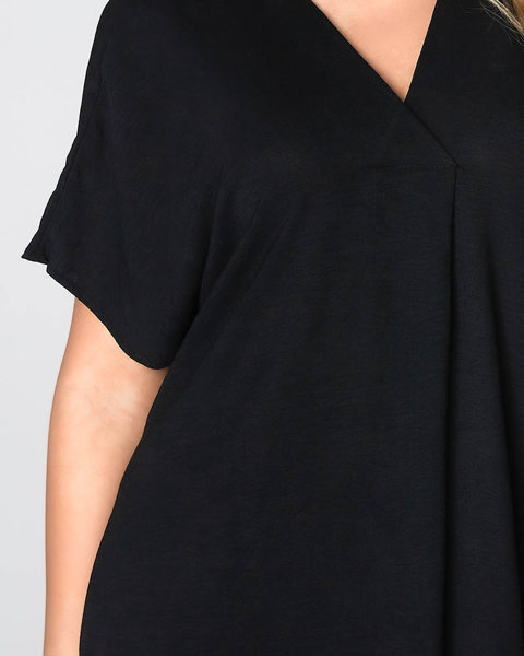 Dámské oversize midi šaty v černé barvě - Oblečení