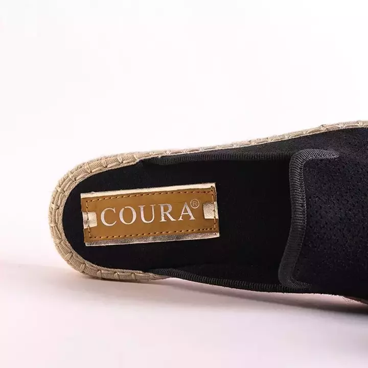 Dámské pantofle OUTLET Black Courine - Obuv