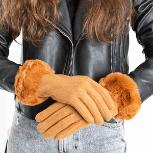 Dámské rukavice s velbloudí kožešinou - Příslušenství