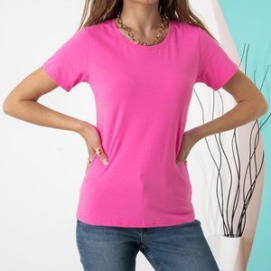 Dámské růžové bavlněné tričko - oblečení