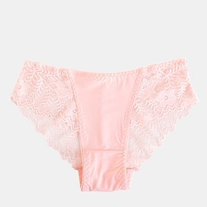 Dámské růžové krajkové kalhotky - spodní prádlo