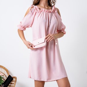 Dámské růžové krátké šaty - Oblečení