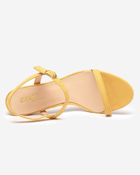Dámské sandály na sloupku ve žluté barvě Usopi - Obuv