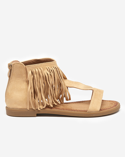 Dámské sandály s béžovými střapci Clov- Footwear