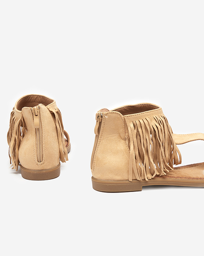 Dámské sandály s béžovými střapci Clov- Footwear