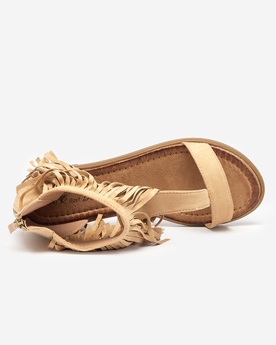 Dámské sandály s béžovými střapci Clov- Footwear