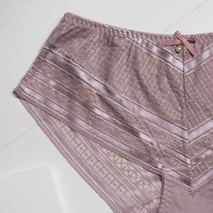 Dámské šedé krajkové kalhotky - spodní prádlo