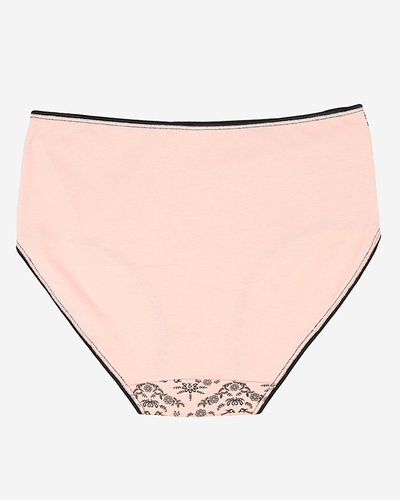 Dámské slipy s potiskem v růžové barvě PLUS SIZE- Spodní prádlo