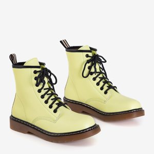 Dámské šněrovací boty Ornika žluté - obuv