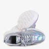 Dámské stříbrné holografické tenisky se silnou podrážkou Free And Young - obuv